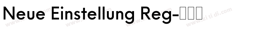 Neue Einstellung Reg字体转换
